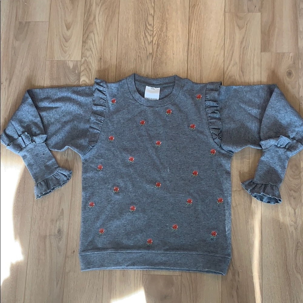 C/Meo collective rose sweater with frill detail